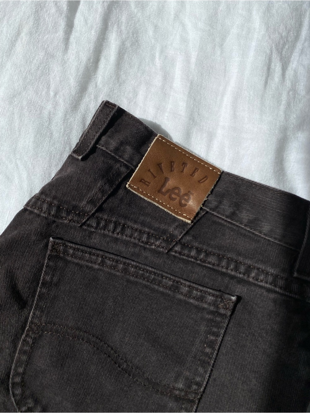 Lee Riveted Dark Brown Jeans - Picture 2 of 5